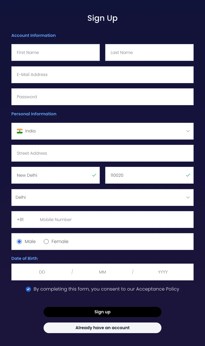 palace-of-chance-casino signup page